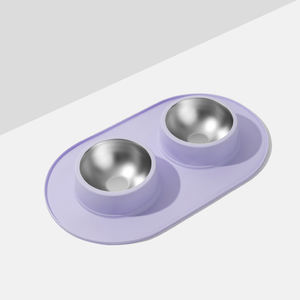Ensemble de gamelles doubles surélevées en acier inoxydable OEM, antidérapantes, 2-en-1, pour nourriture et eau, pour chat, chiot, chaton, durables et compatibles lave-vaisselle - Product Image 1