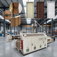 Nouvelle extrudeuse bivis à rotation inverse entièrement automatique pour profilés et plaques en HDPE, UPVC, PE, PVC, WPC, bois et bois composite, rapport L/D 28:1, 39 tr/min, PLC