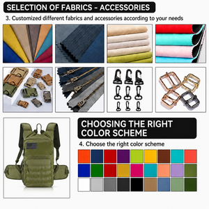 Mochila Táctica Impermeable LUPU, Mochila Molle con Múltiples Compartimentos, Mochila de Senderismo, Camping, Viajes y Actividades al Aire Libre - Product Image 6