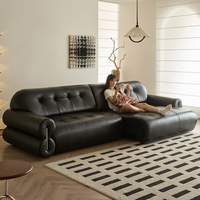 Elektrisches Leder-Schlafsofa-Set mit Verstellbarer Motorisierung, Großes Smart-Sektion für Heimkino mit Ausziehbarem Schwamm