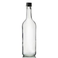 Bouteille en verre transparent de 750 ml avec bouchon à vis MCA