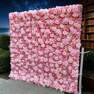 Multi Shade Pink White Spliable Rose <b>Flower</b> <b>Wall</b> Christmas Handmade Romantic Dreamy Great for Nail Salon Boutique Decor - Product Image 2