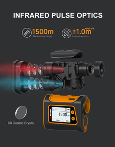 Télémètre laser avec écran tactile, alimentation USB, verrouillage de mât, portée de 1000 mètres - Product Image 3