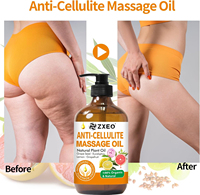 Huile anti-cellulite Huile de massage pour la massothérapie, Huile corporelle pour le raffermissement de la peau et l'élimination de la cellulite sur les cuisses et l'assistance