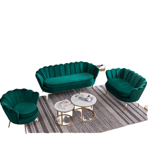 Sofà componibile per casa moderna nordica <span class=keywords><strong>Set</strong></span> per soggiorno camera da letto di lusso con struttura in ferro comodo in velluto - Product Image 3