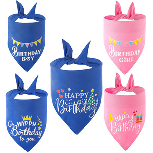TANPOPO nouveau bavoir mignon anniversaire chien triangle écharpe - Product Image 1