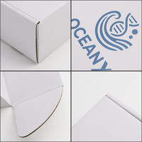 Boîtes d'expédition en carton ondulé blanc uni personnalisées, pliables à plat, pour l'emballage de produits de laboratoire, de soins de la peau et de petits accessoires