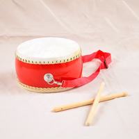 Wholesale Hot Selling Percussion Cowhide Drum Chinese Red Drum Lion Dance Drum Popular Toy