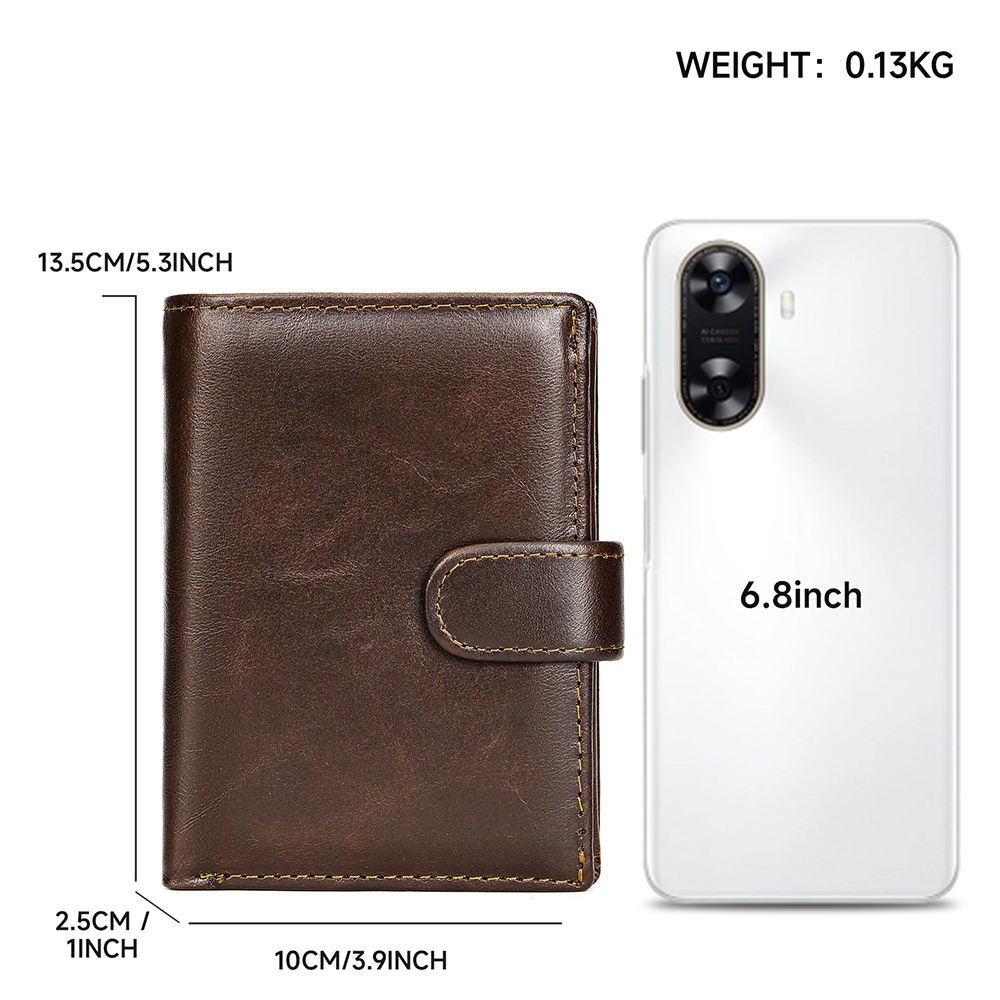 MARRANT Men Genuine Leather Short Wallets Leather Coin Pocket Purse Card  Holder with Money Clip Wallet Leather Wallet for Men