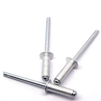 Rivets aveugles en aluminium et acier à tête ronde rainurée Rivet aveugle en acier en aluminium de type rainure