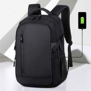 Wholesale Multifunction Travel <b>Laptop</b> Backpack PU & Oxford Waterproof <b>Large</b> Capacity Business Backpack <b>Bag</b> With Usb Charge Port - Product Image 1