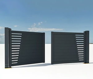 Système de <span class=keywords><strong>portail</strong></span> coulissant suspendu sans rail en aluminium et acier pour entrée principale de villa de luxe - Product Image 4