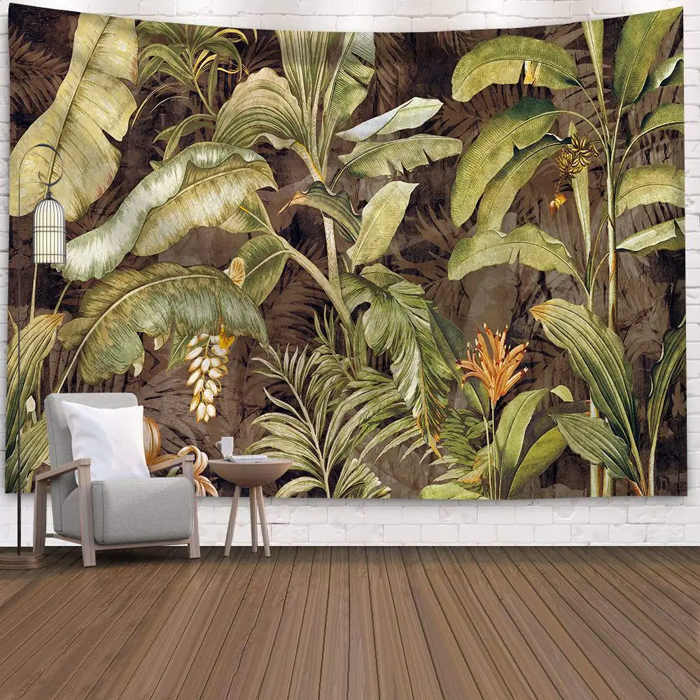 Custom 3D Print Green Forest Tree Landscape Wall Hanging Tapestry Bedroom Decor Bedspread