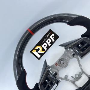 Volantes Deportivos Personalizados de Cuero de Alta Calidad Rppf para <span class=keywords><strong>Subaru</strong></span> <span class=keywords><strong>WRX</strong></span> STI <span class=keywords><strong>2015</strong></span>-2020, Cuero Perforado con Fibra de Carbono - Product Image 4