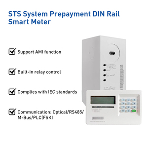 Compteur d'énergie prépayé STS - Monophasé sur rail DIN avec porteur de ligne électrique (PLC), relais intégré et affichage numérique - Product Image 4