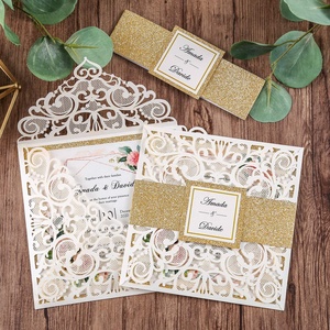 Tarjetas de invitación de boda de estilo real, sobres de lujo, venta al por mayor - Product Image 2