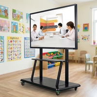 Tableau blanc interactif intelligent 4K 55 65 75 86 pouces, double système d'exploitation Android et Windows, tactile, pour l'éducation et les salles de réunion