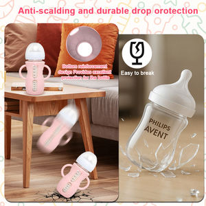 Soporte de Silicona de Grado Alimenticio Libre de BPA para Biberones con Agarres Fáciles para Biberones Naturales de 240 ML, Biberón <span class=keywords><strong>Avent</strong></span> - Product Image 3