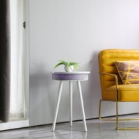 Table basse intelligente de style moderne avec éclairage LED RGB tactile/télécommande sans fil, taille personnalisée, meubles de salon pour la maison, balcon