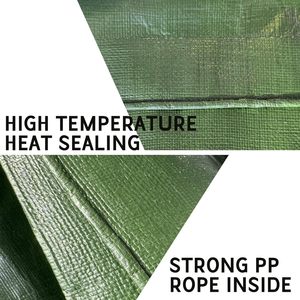 Ruigu Huizhong Military Green Silver Tarpaulin <b>Waterproof</b> Sunshade Outdoor Cover 4x6m - Product Image 3