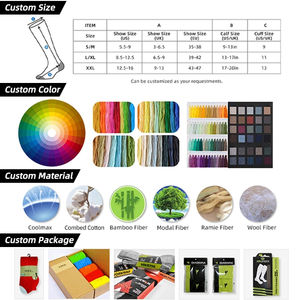 2025 गुलाबी रिबन नरम खेल महिला संपीड़न नर्स घुटने उच्च स्तन कैंसर जागरूकता संपीड़न मोजे - Product Image 6