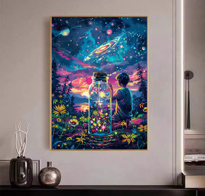 Ciel étoilé souhaitant bouteille 5d diamant peinture Kit court charpie toile pleine perceuse diamant Art peintures avec fée poussière perceuses - Product Image 2