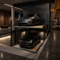 Équipement de stationnement à deux poteaux, élévateur de stationnement monoplace, garage de stationnement mécanique pour cours de maisons de luxe
