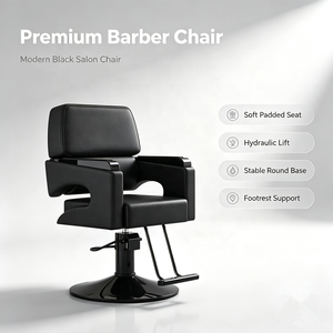 อุปกรณ์ทำผม เก้าอี้ตัดผมและเก้าอี้ย้อมสีผม เก้าอี้ตัดผมไฮดรอลิก - Product Image 1