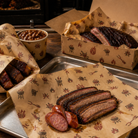 Papier de cuisson imprimé personnalisé pour barbecue, feuilles prédécoupées pour service de table en restaurant, fabricant en gros