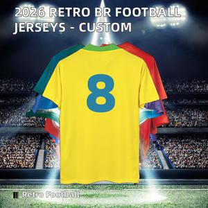 Camisetas <span class=keywords><strong>de</strong></span> <span class=keywords><strong>Fútbol</strong></span> Retro BR <span class=keywords><strong>de</strong></span> Alta Calidad para Adultos 2026, Clásicas <span class=keywords><strong>de</strong></span> Tailandia, Personalizadas, Vintage, Estampadas, <span class=keywords><strong>de</strong></span> Verano, 100% - Product Image 2