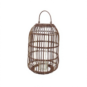 Lanterne à pilier en verre coupe-vent, à structure métallique et filament plastique, dôme, la mieux notée - Product Image 1