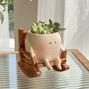 Nouveau <span class=keywords><strong>pot</strong></span> <span class=keywords><strong>de</strong></span> fleurs en résine avec personnage <span class=keywords><strong>de</strong></span> dessin animé mignon, décoration <span class=keywords><strong>de</strong></span> bureau, <span class=keywords><strong>pot</strong></span> <span class=keywords><strong>de</strong></span> fleurs pour plantes succulentes - Product Image 3