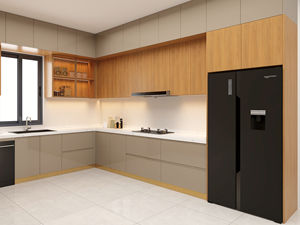 Cuisine moderne modulaire de luxe en bois, design personnalisé, meubles de cuisine prêts à assembler - Product Image 5