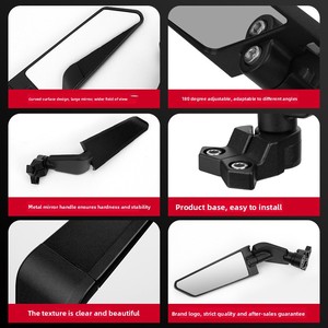 Accesorios de modificación para motocicletas compatibles con Kawasaki, Yamaha, Honda, Ducati, alerón universal para espejo retrovisor de ala fija - Product Image 2