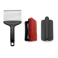 Kit de nettoyage pour plancha, ensemble d'accessoires pour plancha |   Grattoir robuste pour plaque de cuisson, tampons à récurer, pierres de nettoyage