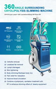 Cryolipolysis zayıflama makinesi 360 Cryolipolysis zayıflama makinesi teknolojisi 40k yağ azaltma vücut şekillendirme güzellik makinesi