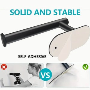 Adhesive Paper Towel Holder – Wall Mount Tissue <b>Roll</b> Dispenser, Under Cabinet Napkin <b>Rack</b>, Toilet Paper Holder – No Drill, Water - Product Image 4