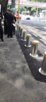 Borne de sécurité fixe en acier inoxydable 304, barrière de sécurité à montage en surface, bande réfléchissante haute visibilité, poteau de stationnement