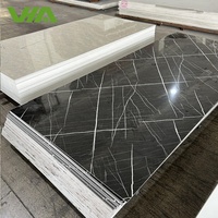 Panneaux muraux en PVC modernes de luxe, imprimés en 3D, imperméables, haute brillance, pour villa, salon, commerce et divertissement