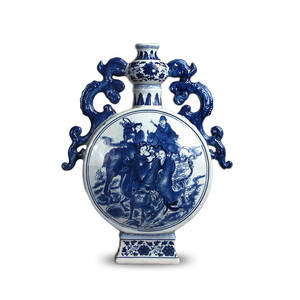 Vasi <span class=keywords><strong>di</strong></span> porcellana blu e bianca cinese binaurale dipinti a <span class=keywords><strong>mano</strong></span> produttori personalizzati <span class=keywords><strong>di</strong></span> vasi <span class=keywords><strong>di</strong></span> fiori decorativi per interni - Product Image 1