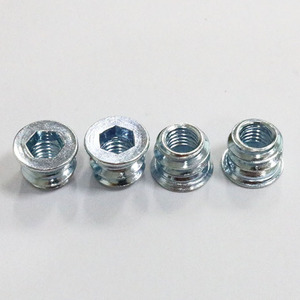M4 M5 M6 M8 M10 Acier au carbone zingué Écrou de meuble externe interne à six pans creux Écrou à insérer en bois fileté - Product Image 2