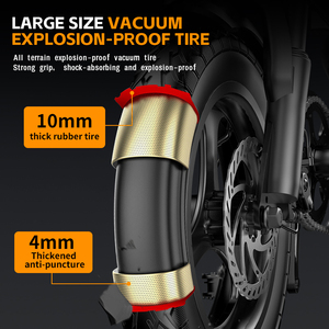 Vélo électrique pliable LookRun G11 Mini, 400W 48V, 14 pouces, vélo de ville électrique pliable, vélo de banlieue pliable - Product Image 6