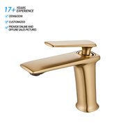 Robinet de lavabo moderne en laiton, design personnalisé, à poignée unique, à poser sur le comptoir, mitigeur chaud/froid haut, avec valve en céramique, directement de l'usine