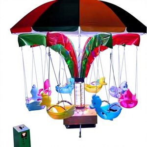 Manège Commercial Cheval Volant pour Enfants - 12 Places, Balançoire Rotative avec Musique et LED pour Machine de Jeu de Carnaval - Product Image 2