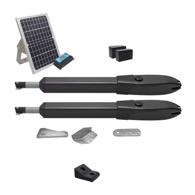 Modern Villa Automatic Gate Operator Solar Automatic Swing Gate Opener Dc Motor for Home Hotel Mall Dual Swing Door Operator