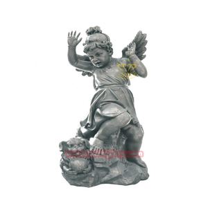 Piccola decorazione commerciale giardino di <span class=keywords><strong>strada</strong></span> occidentale in fibra di vetro angelo ragazzo statua in resina artigianato musica amore ispirato via commerciale - Product Image 3