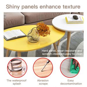 Two Size Living Room Furniture Round <strong>Coffee</strong> Side <strong>Table</strong> Hot Sell New Design <strong>Yellow</strong> Simple <strong>Coffee</strong> <strong>Table</strong> - Product Image 5