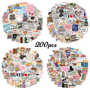 50 Stuks Boek <span class=keywords><strong>Stickers</strong></span> Voor Kinderen Boek Liefhebber Sticker Accessoires Geschenken Voor Kinderen Tieners Volwassenen Waterdichte Sticker Voor Laptop Flessen - Product Image 1
