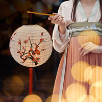 Fleur ronde papier lanterne abat-jour japonais chinois Style oriental lumière Restaurant mariage décor à la maison cadeaux