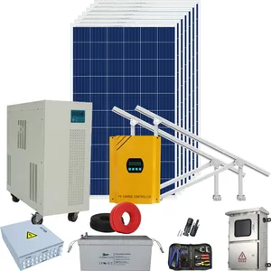 5 Kw 15000 Watt 20Kva Rv Zonne-energie Systeem Home Verlichting Off Grid Batterijen 10Kw Solar Generator//